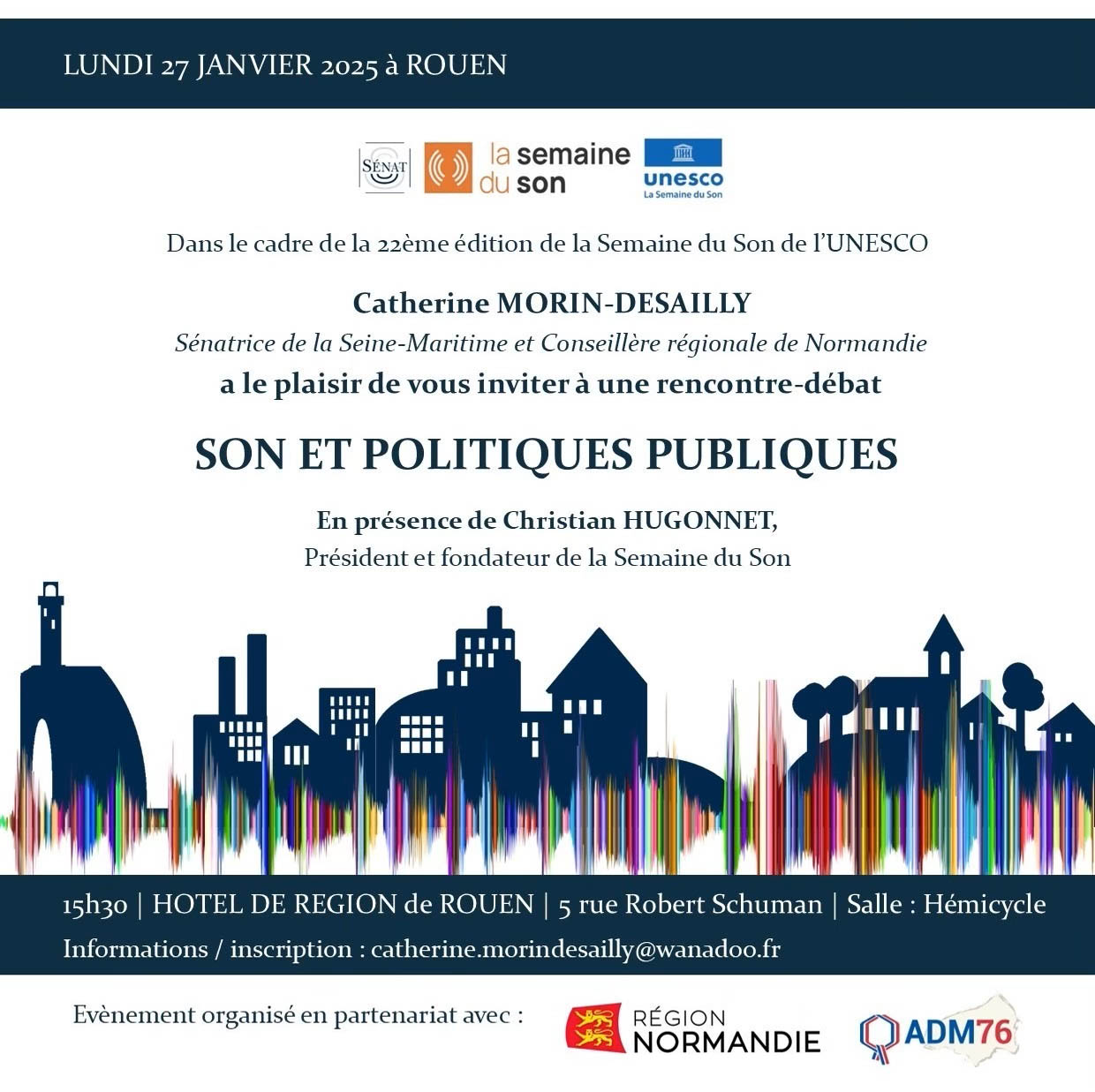 Conférence Son et Politiques publiques à Rouen le 27 janvier